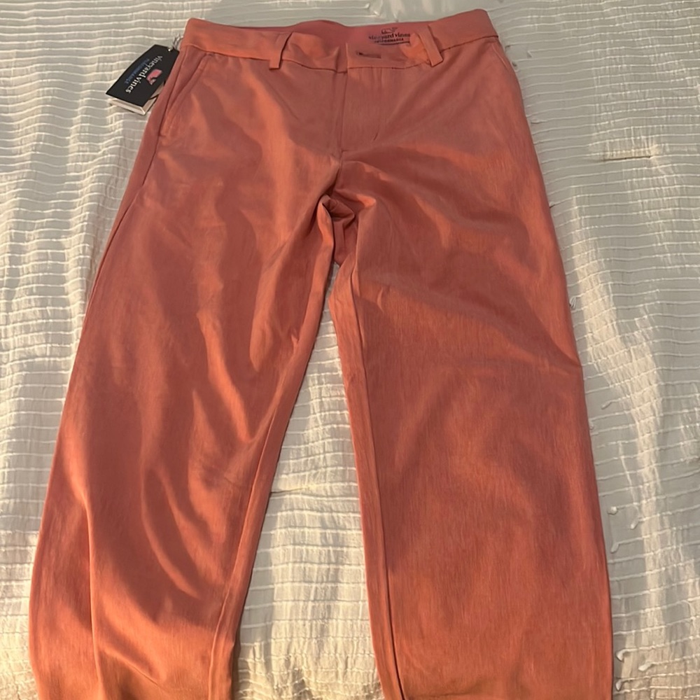 Boys Size 12 Vineyard Vines Jetty Red Performance Pants NWT